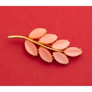Vintage Rose Leaf Brooch - F28
